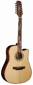 VGS Akustisk Gitar RT S E Root Cutaway med MikrofonPreamp, Sort VGS Akustisk Gitar RT S E Root Cutaway med MikrofonPreamp, Sort